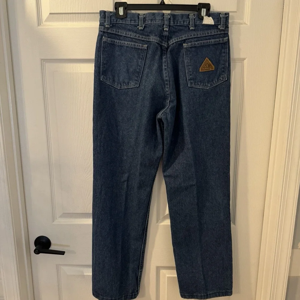 Bulwark FR Jeans Mens 32x29  Blue Flame‎ Resistant Straight Leg Cotton Denim